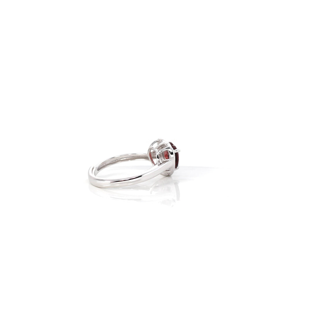 Baikalla Jewelry Sterling Silver Gemstone Ring Sterling Silver Amethyst, Citrine, & Garnet Heart Ring
