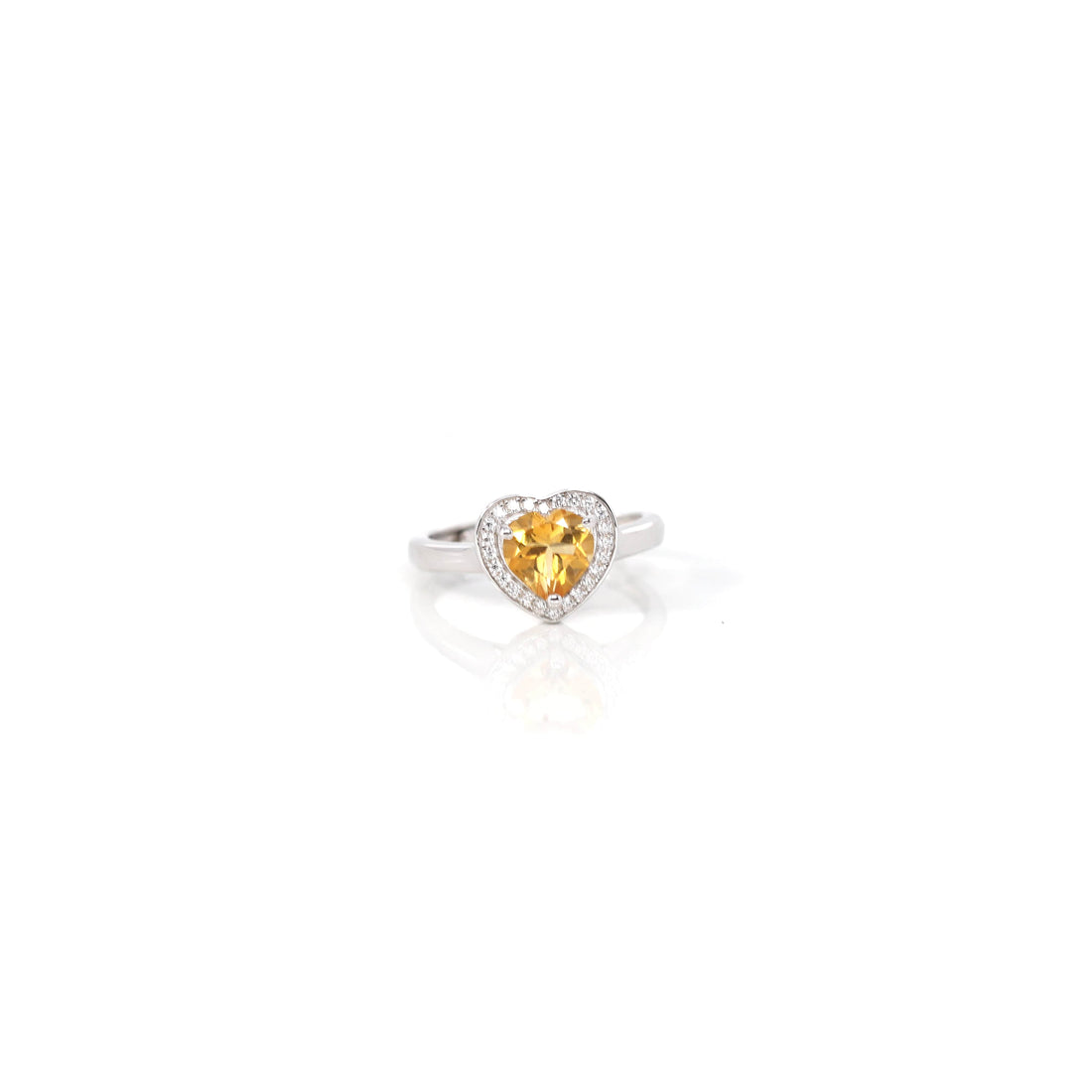 Baikalla Jewelry Sterling Silver Gemstone Ring Citrine Sterling Silver Amethyst, Citrine, & Garnet Heart Ring
