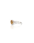 Baikalla Jewelry Sterling Silver Gemstone Ring Sterling Silver Amethyst, Citrine, & Topaz Love Heart Ring