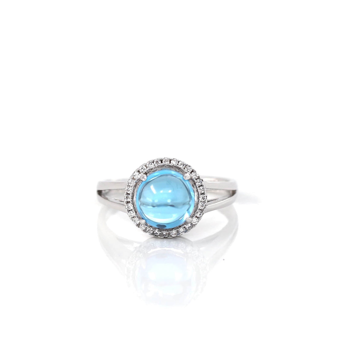 Baikalla Jewelry Sterling Silver Gemstone Ring 6 Sterling Silver Sky Blue Topaz Ring
