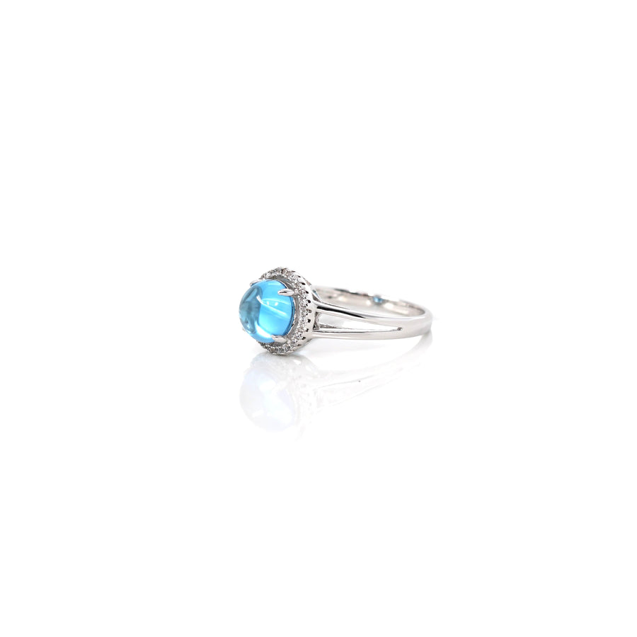 Baikalla Jewelry Sterling Silver Gemstone Ring Sterling Silver Sky Blue Topaz Ring