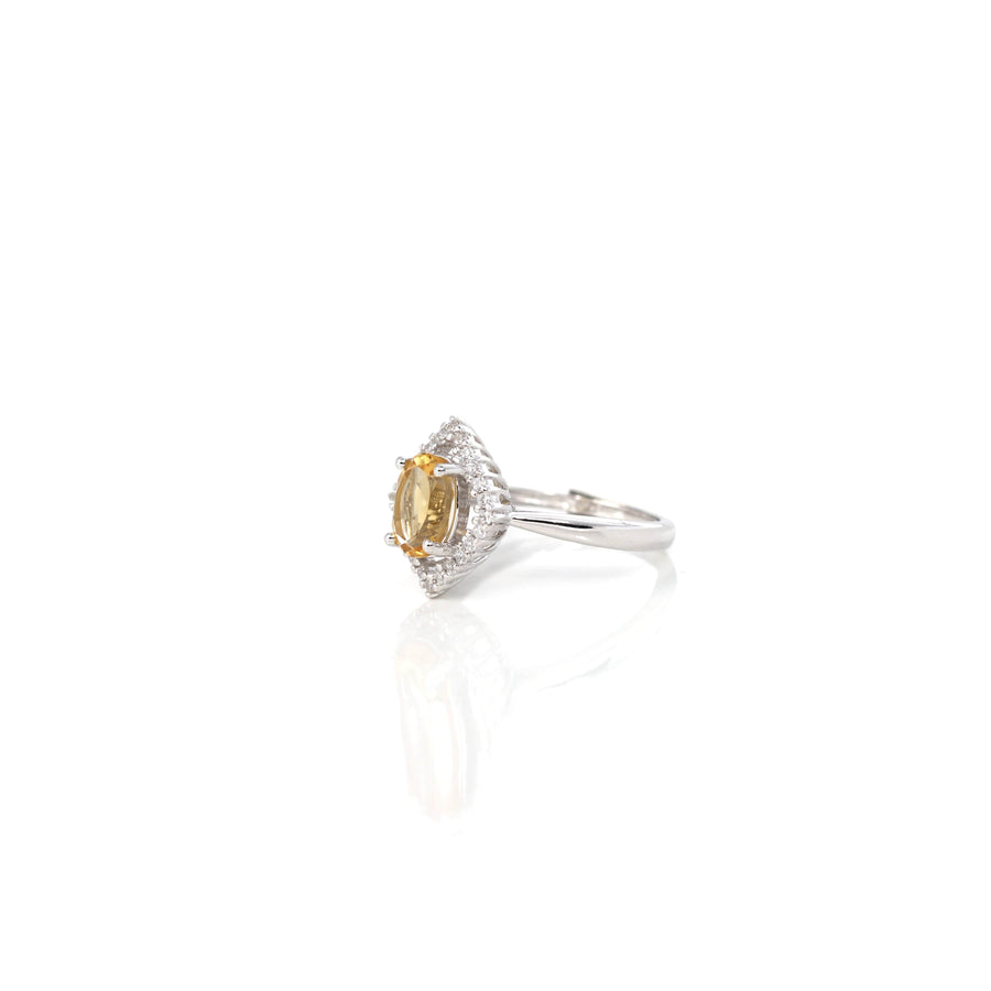 Baikalla Jewelry Sterling Silver Gemstone Ring Sterling Silver Topaz, Amethyst, Garnet, & Citrine Oval Ring
