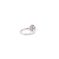 Baikalla Jewelry Sterling Silver Gemstone Ring Sterling Silver Round Amethyst Ring