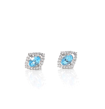 Baikalla Jewelry Silver Gemstones Earrings Amethyst Baikalla™ Classic Sterling Silver Natural Amethyst Topaz Garnet Citrine Stud Earrings With CZ