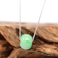 Baikalla Jewelry Jade Pendant Necklace Baikalla™ "Good Luck Button" Necklace Real Rich Green Jade Lucky KouKou Pendant Necklace