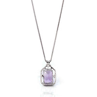 Baikalla Jewelry Silver Topaz Necklace Sterling Silver Natural Amethyst Luxury Pendant Necklace With CZ