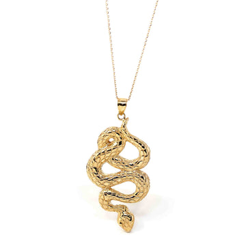 Baikalla Jewelry 14K Yellow Gold Pendant Pendant Only 14k Yellow Gold Snake Pendant