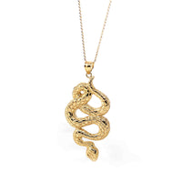Baikalla Jewelry 14K Yellow Gold Pendant 14k Yellow Gold Snake Pendant