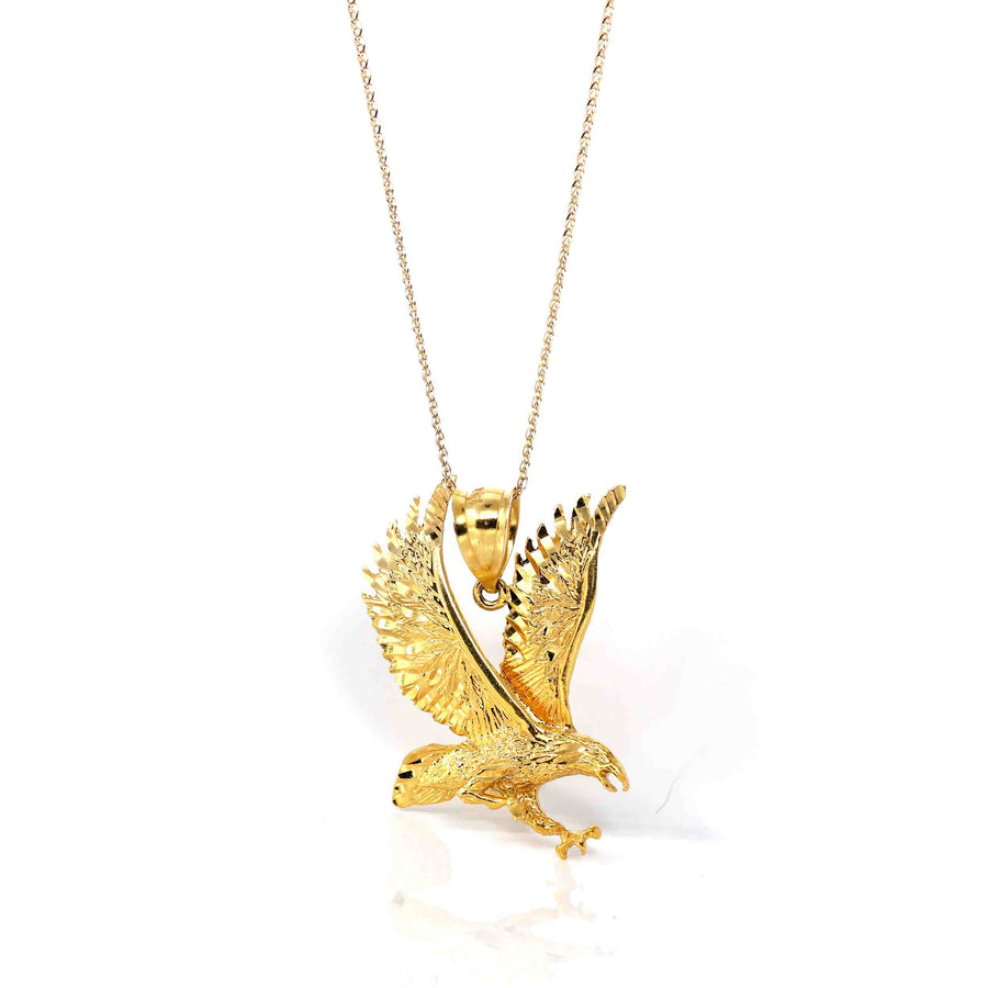 Baikalla Jewelry 14K Yellow Gold Pendant Pendant Only 14k Yellow Gold Eagle Pendant Necklace