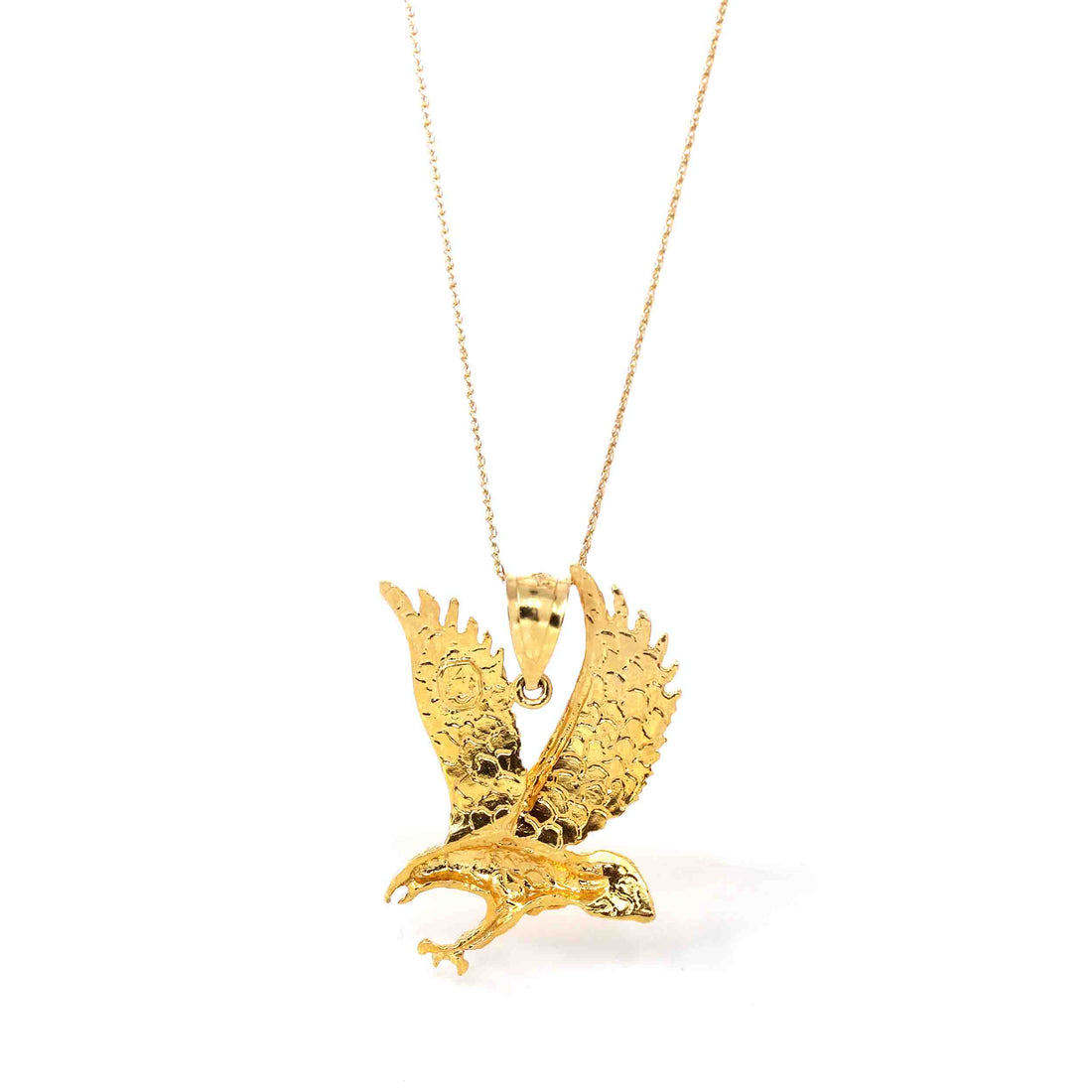 Baikalla Jewelry 14K Yellow Gold Pendant 14k Yellow Gold Eagle Pendant Necklace