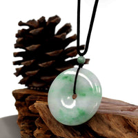 Baikalla Jewelry Jade Pendant Necklace Baikalla "Good Luck Button" Jadeite Jade Lucky KouKou Pendant Necklace