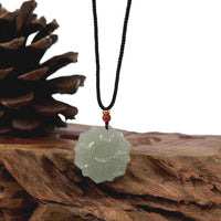 Baikalla Jewelry Jade Pendant Necklace Baikalla Genuine White Nephrite Jade Lotus Pendant Necklace