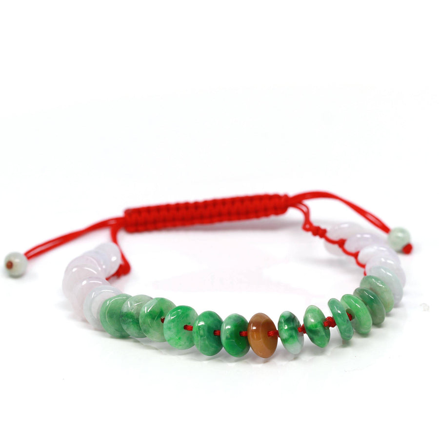 Baikalla Jewelry jade beads bracelet Large Baikalla™ "Lucky Coin" KouKou Genuine Jadeite Jade Bracelet, for kids, women, and men