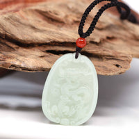 Baikalla Jewelry Jade Pendant Necklace Baikalla™ Genuine HeTian White Nephrite Jade Dragon Pendant Necklace