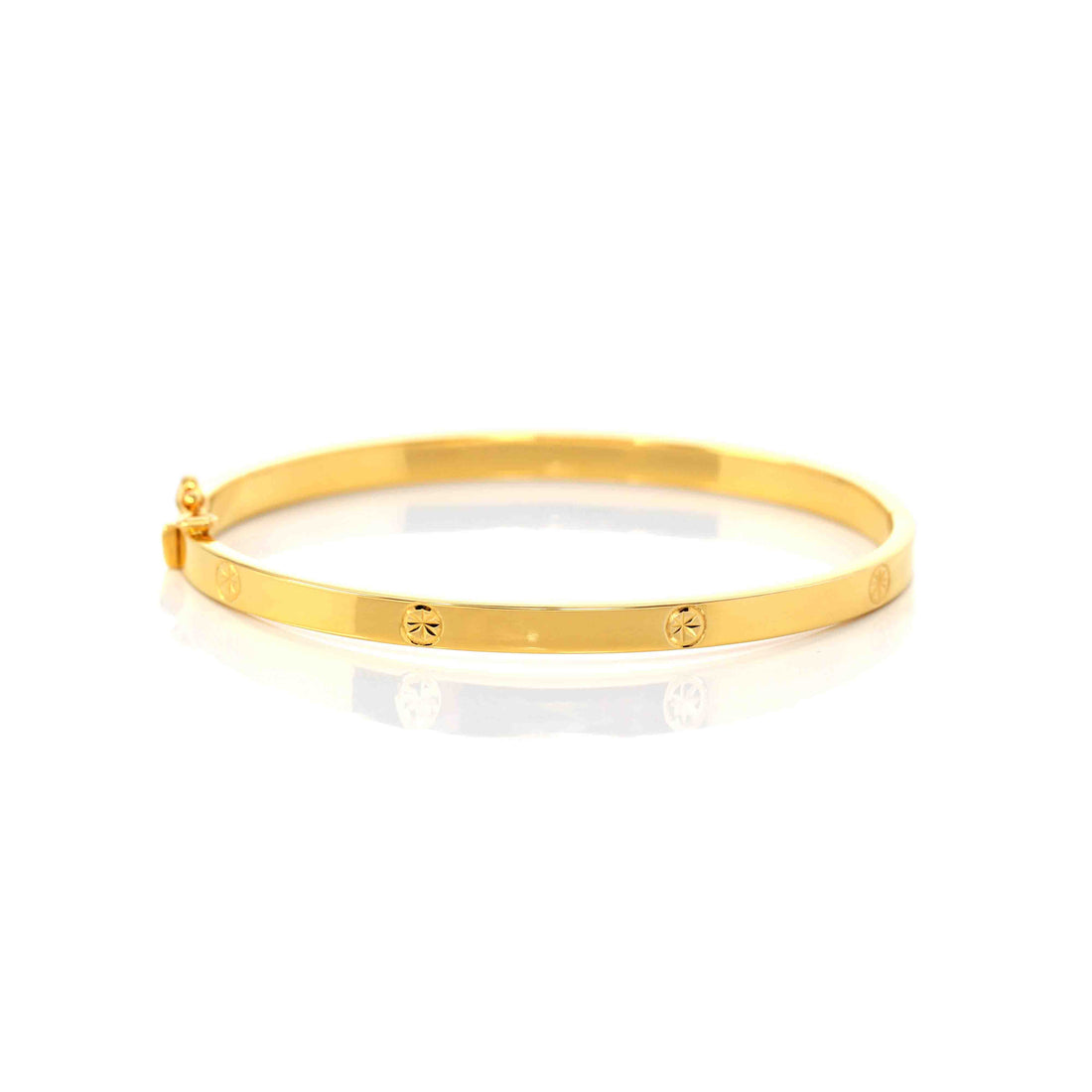 Baikalla Jewelry Gold Diamond Bangle Bracelet 6 18k Yellow Gold Bangle Bracelet ( 7 in )