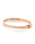 Baikalla Jewelry Gold Diamond Bangle Bracelet 18k Rose Gold Oval Wide Bangle Bracelet ( 7 in )