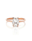 Baikalla Sterling Silver Moissanite Ring 4 14k Rose Gold Moissanite 1CT Oval  Engagement Ring