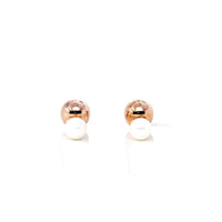 Baikalla Jewelry Gold Gemstone Earrings 18k Classic Rose Gold Pearl Earrings 2 in 1