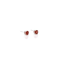Baikalla Jewelry Gold Gemstone Earrings 14k White Gold Natural Red Sunstone Earrings