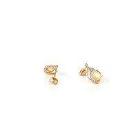 Baikalla Jewelry Gold Gemstone Earrings 14k Yellow Gold Natural Australian Opal Earrings