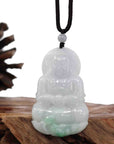 Baikalla Jewelry Jade Guanyin Pendant Necklace Baikalla "Goddess of Compassion" Genuine Burmese Jadeite Jade Guanyin Lotus Necklace