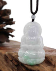 Baikalla Jewelry Jade Guanyin Pendant Necklace Baikalla "Goddess of Compassion" Genuine Burmese Jadeite Jade Guanyin Lotus Necklace