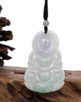 Baikalla Jewelry Jade Guanyin Pendant Necklace Baikalla "Goddess of Compassion" Genuine Burmese Jadeite Jade Guanyin Lotus Necklace