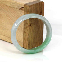 Baikalla Jewelry Jadeite Jade Bangle Bracelet Baikalla Genuine Burmese Green Jadeite Jade Oval Bangle (53.53 mm) #337