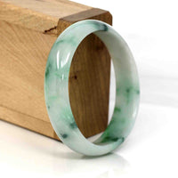 Baikalla Jewelry Jadeite Jade Bangle Bracelet Baikalla Genuine Burmese Green Jadeite Jade Oval Bangle (59.26 mm) #342