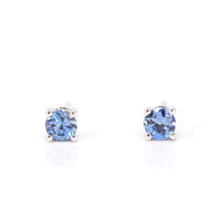 Baikalla Jewelry Gemstone Pendant Necklace Genuine Blue Sapphire Baikalla™ 14k White Gold Sapphire Round 4 Prong Stud Earrings