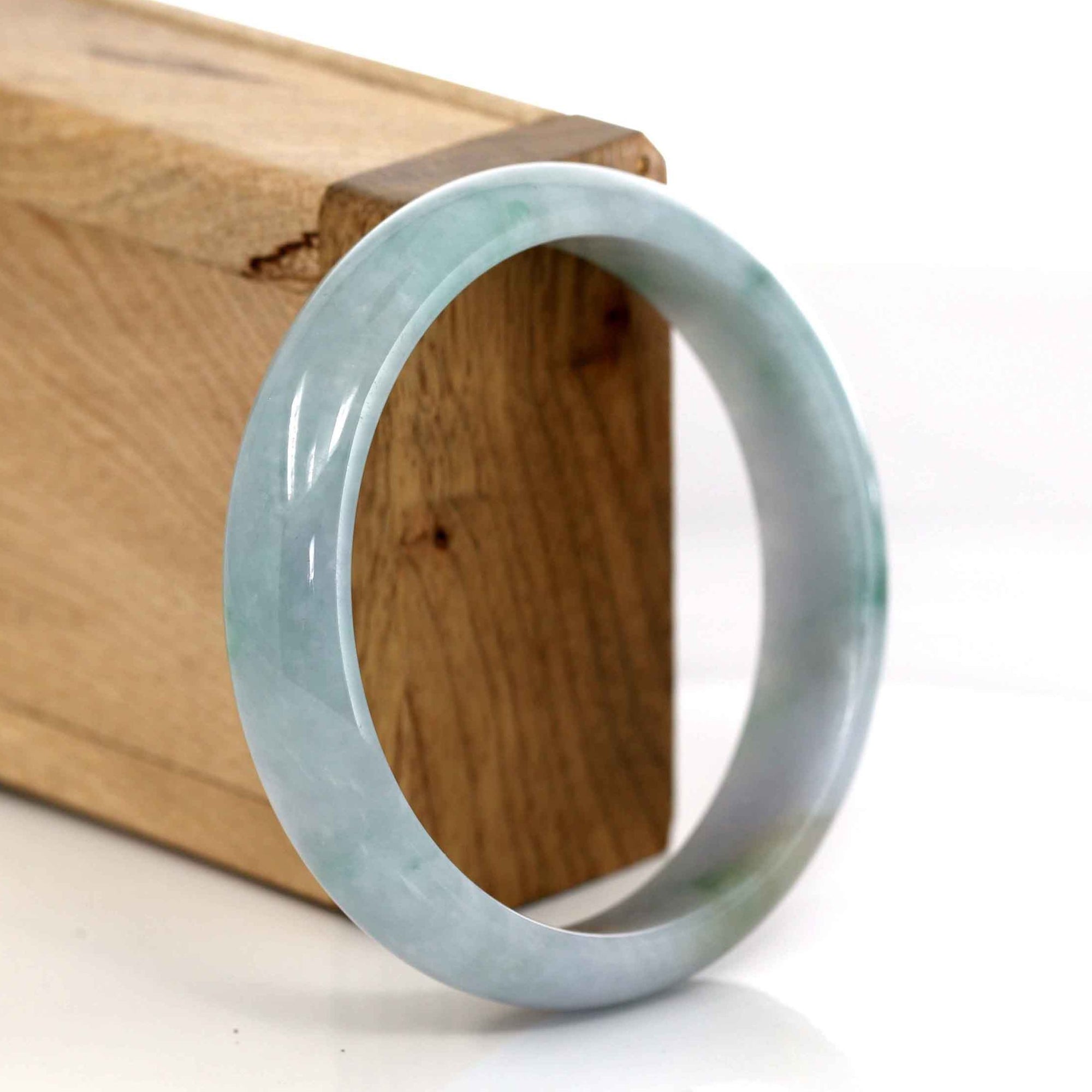 Baikalla Jewelry Jadeite Jade Bangle Bracelet Genuine Burmese Jadeite Jade Bangle Bracelet (58.9 mm) #205