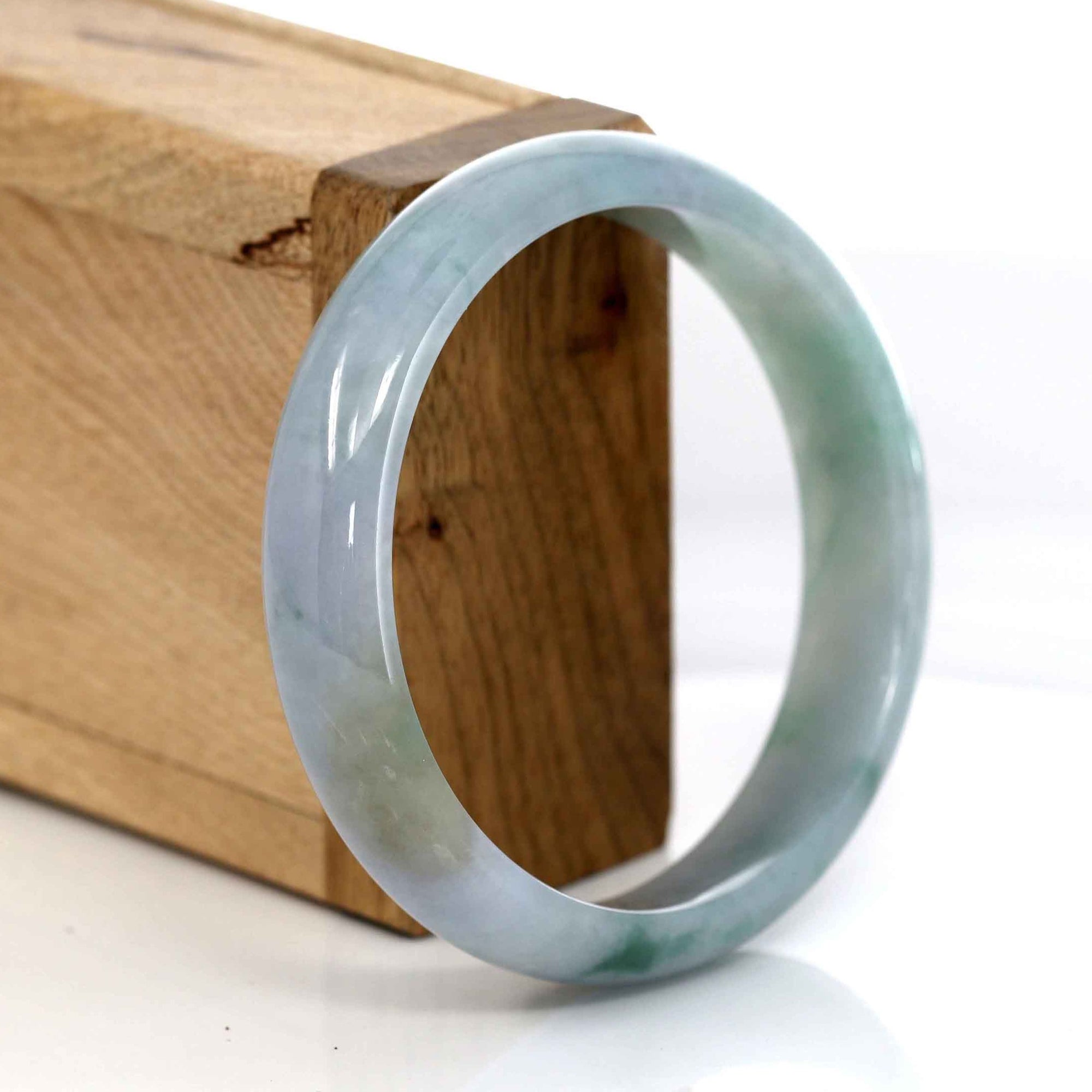 Baikalla Jewelry Jadeite Jade Bangle Bracelet Genuine Burmese Jadeite Jade Bangle Bracelet (58.9 mm) #205