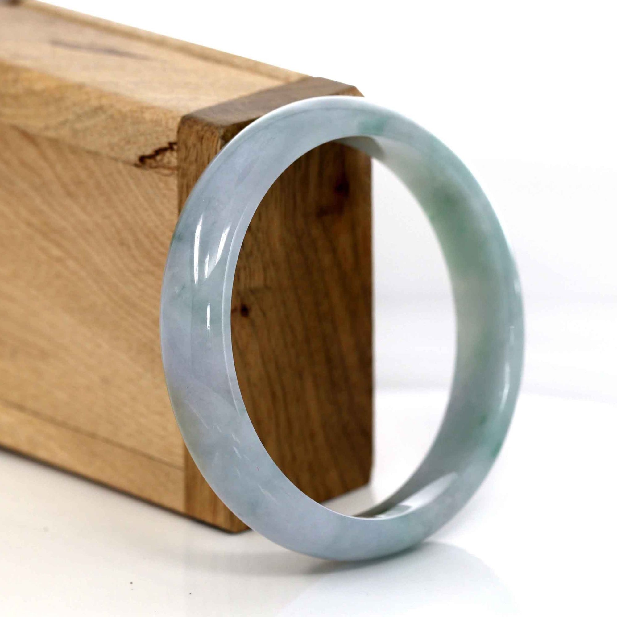 Baikalla Jewelry Jadeite Jade Bangle Bracelet Genuine Burmese Jadeite Jade Bangle Bracelet (58.9 mm) #205