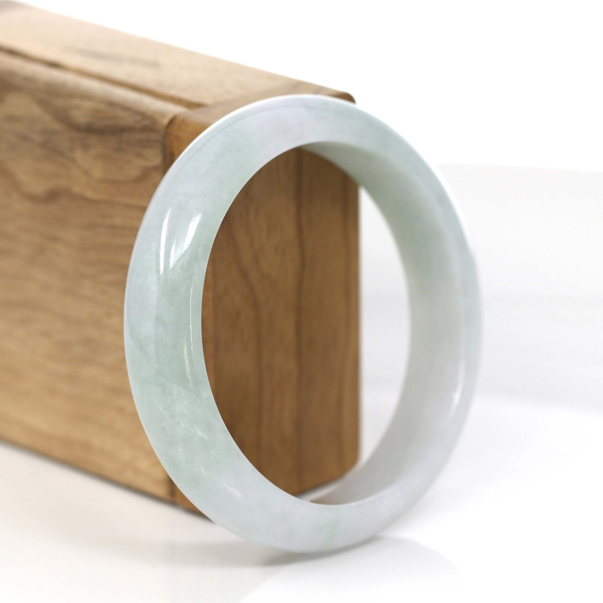 Baikalla Jewelry Jadeite Jade Bangle Bracelet Baikalla "Classic Bangle" Lavender Natural Burmese Jadeite Jade Bangle (59.2mm) #771