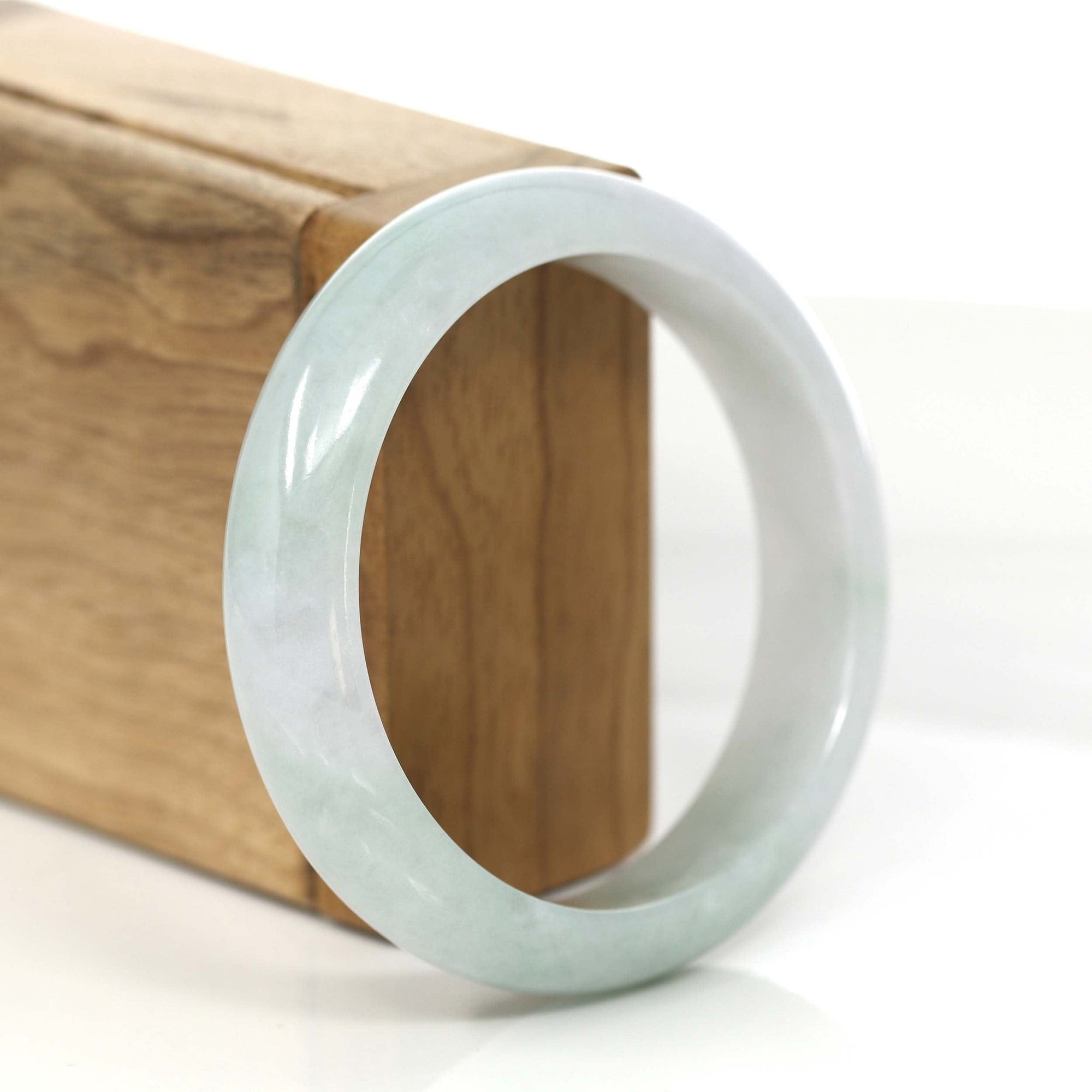 Baikalla Jewelry Jadeite Jade Bangle Bracelet Baikalla "Classic Bangle" Lavender Natural Burmese Jadeite Jade Bangle (59.2mm) #771