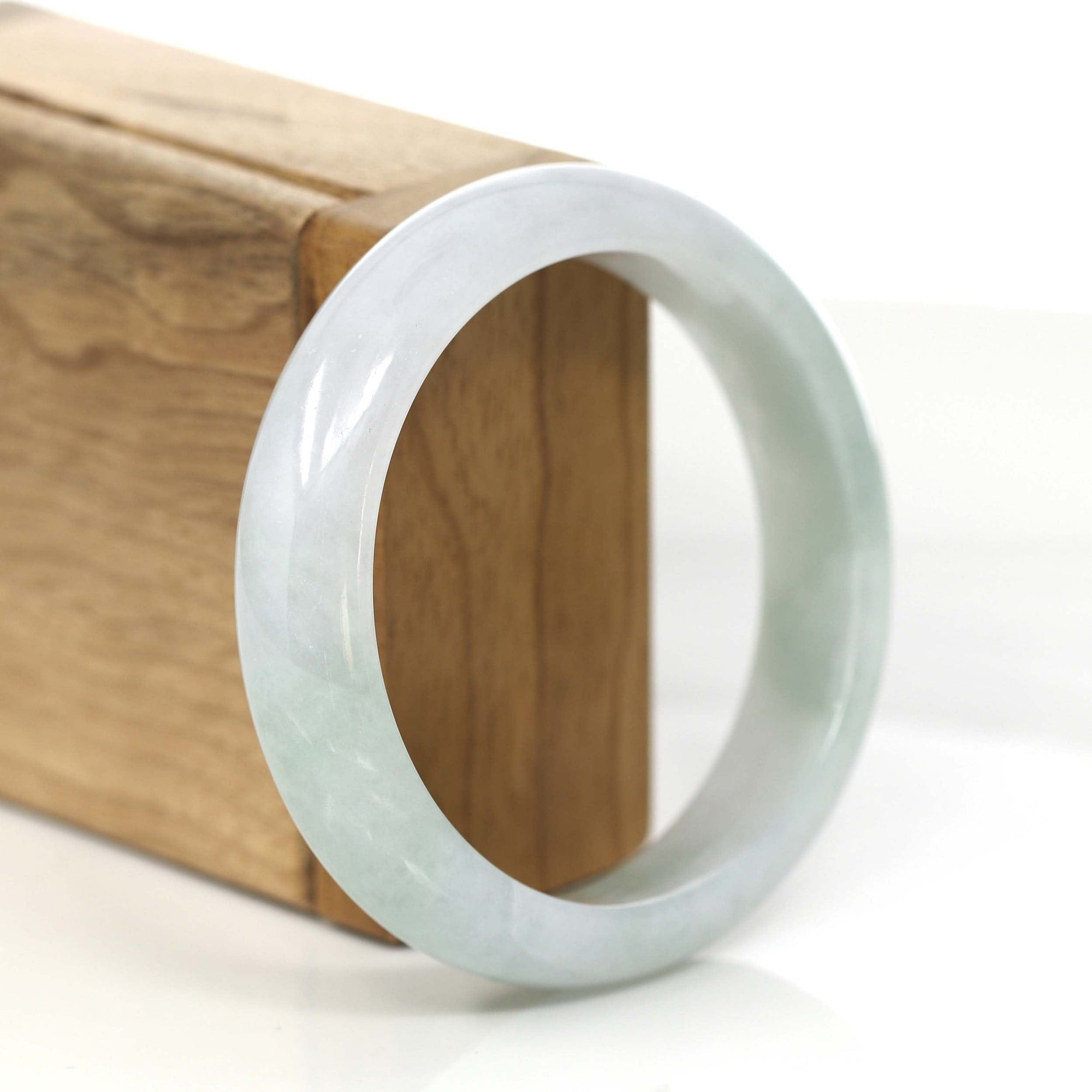 Baikalla Jewelry Jadeite Jade Bangle Bracelet Baikalla "Classic Bangle" Lavender Natural Burmese Jadeite Jade Bangle (59.2mm) #771