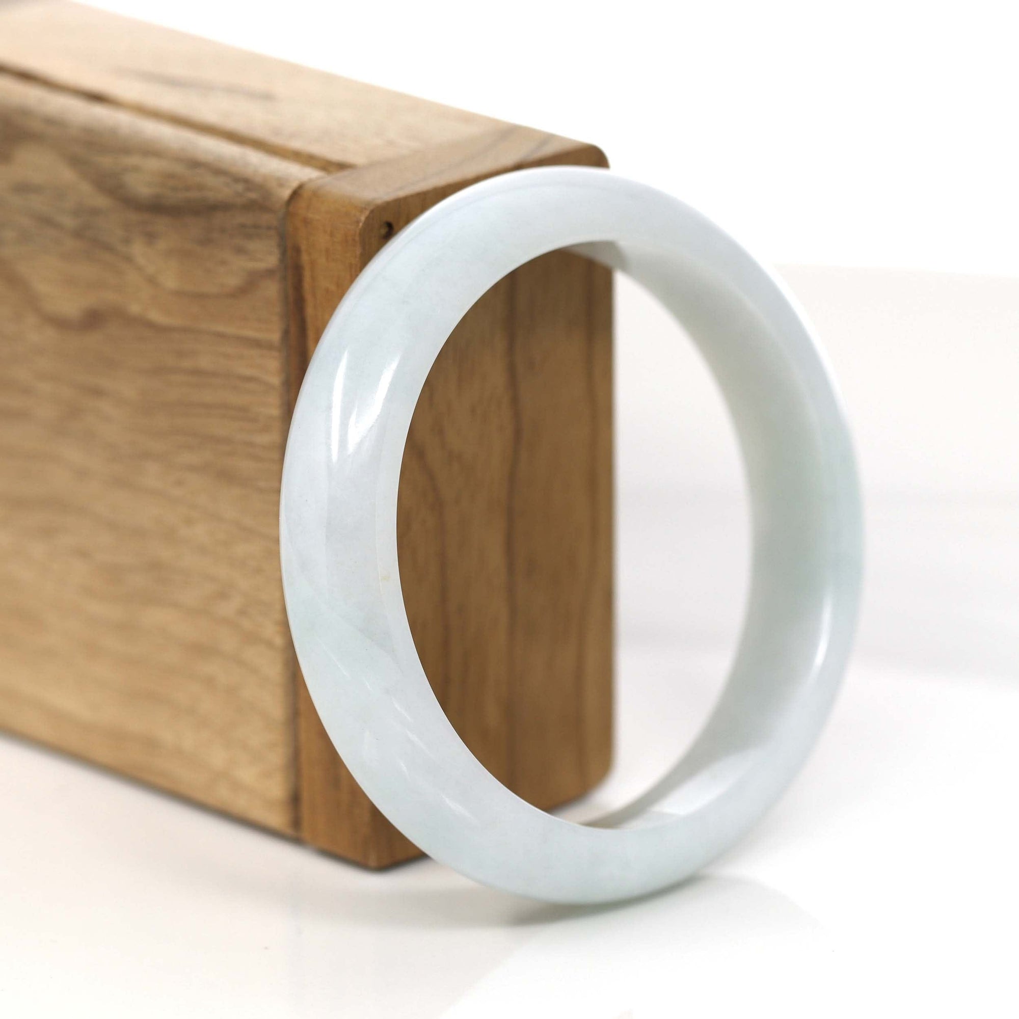 Baikalla Jewelry Jadeite Jade Bangle Bracelet Baikalla "Classic Bangle" Lavender Natural Burmese Jadeite Jade Bangle (59.2mm) #799