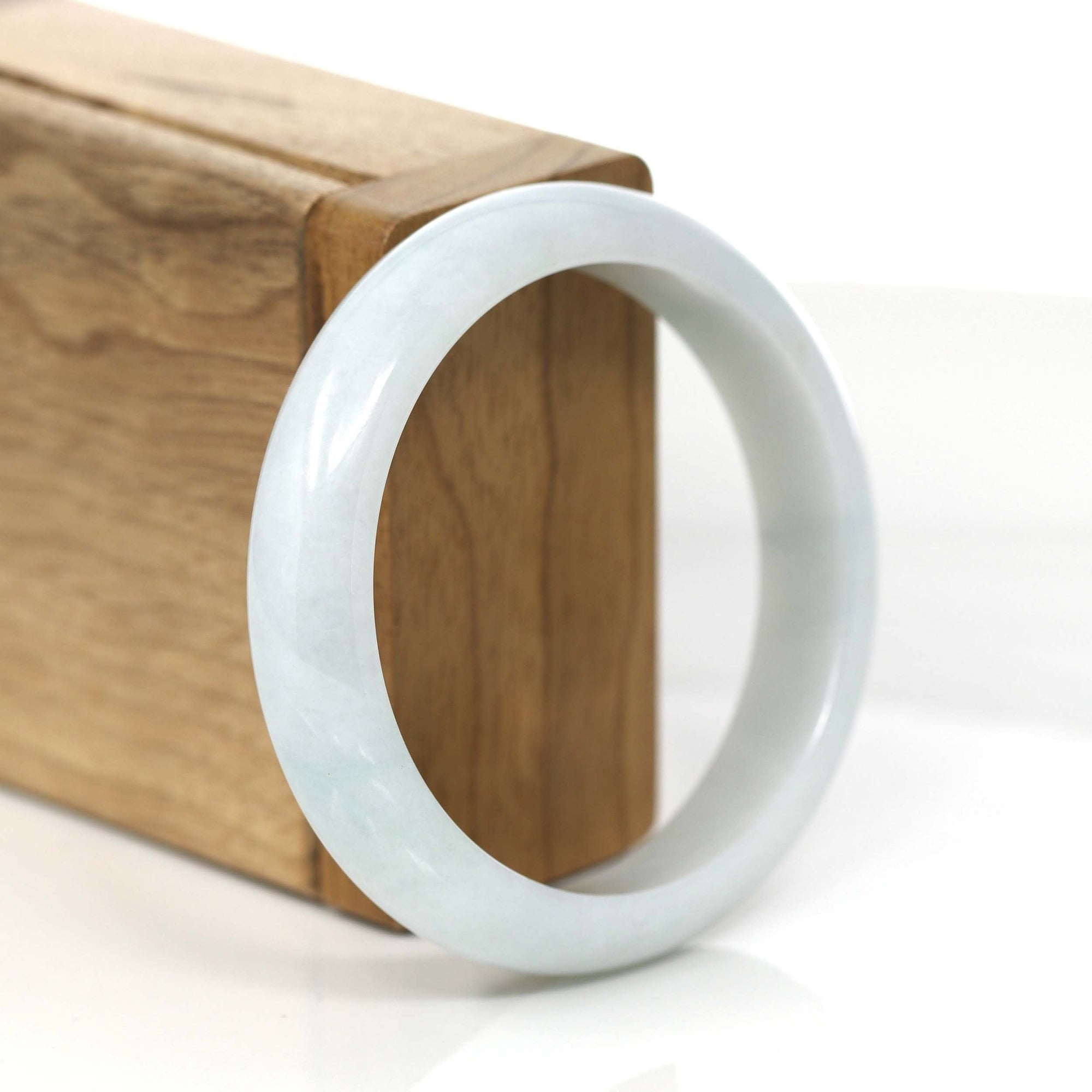 Baikalla Jewelry Jadeite Jade Bangle Bracelet Baikalla "Classic Bangle" Lavender Natural Burmese Jadeite Jade Bangle (59.2mm) #799