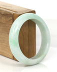 Baikalla Jewelry Jadeite Jade Bangle Bracelet Genuine White & Green Burmese Jadeite Jade Bangle Bracelet (58.92 mm) 