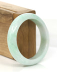 Baikalla Jewelry Jadeite Jade Bangle Bracelet Genuine White & Green Burmese Jadeite Jade Bangle Bracelet (58.92 mm) 