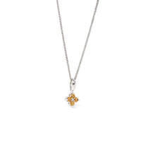 Baikalla Jewelry Gemstone Pendant Necklace Citrine / 14K Yellow Gold 14k White Gold AA Four Styles Of Birthstones, 4 stone Necklace with Diamonds