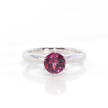 Baikalla Jewelry Gold Sapphire Ring 5 14k White Gold Purple Garnet Ring