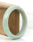 Baikalla Jewelry Jadeite Jade Bangle Bracelet Baikalla "Princess Half Round" Yellow- Green Jadeite Jade Bangle (58.77 mm) 