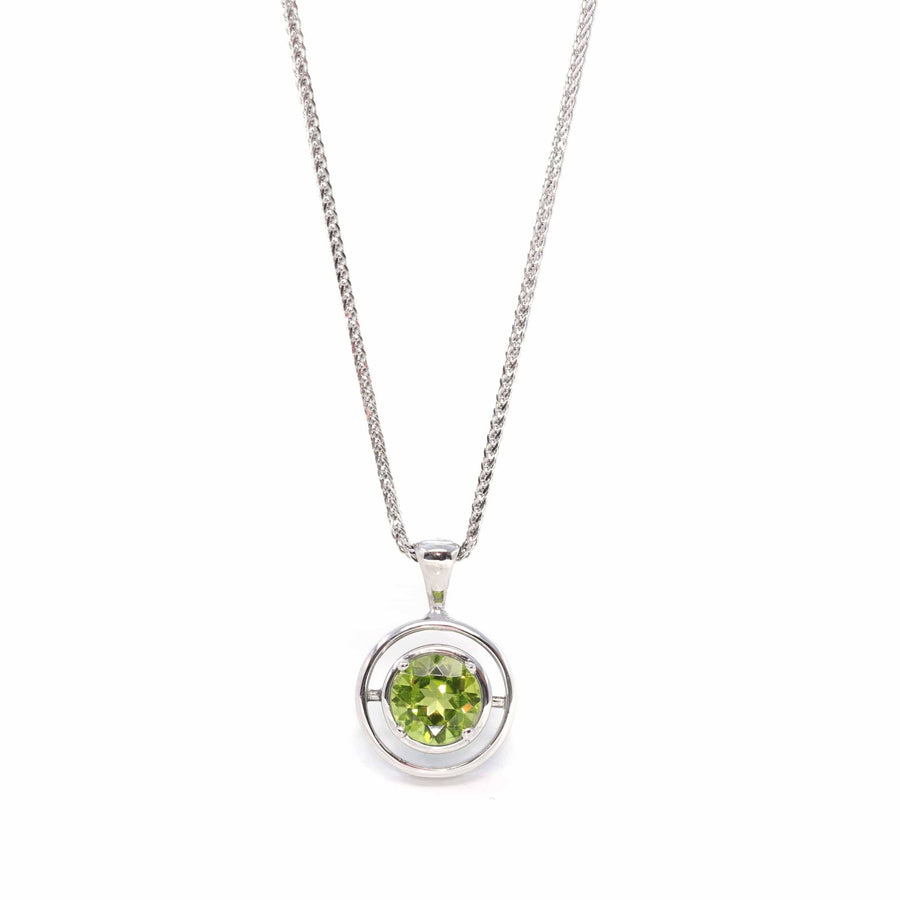 Baikalla Jewelry Gemstone Pendant Necklace Pendant Only / Peridot 14k White Gold Genuine AAA Royal Garnet Pendant Necklace