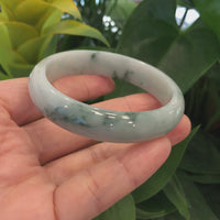 Baikalla Classic Real Jade Jadeite Bangle Bracelet ( 58.6 mm )#309