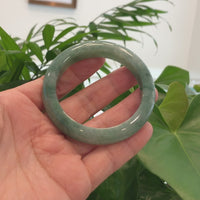 Baikalla Forest Green Classic Real Jadeite Jade Bangle Bracelet (56.51mm) #862
