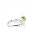 Baikalla Jewelry Gold Sapphire Ring 14k White Gold Peridot Ring
