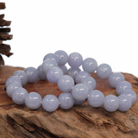 Baikalla Jewelry jade beads bracelet Jadeite Jade 13mm Round Purple Lavender Beads Bracelet ( 13 mm ) For Men