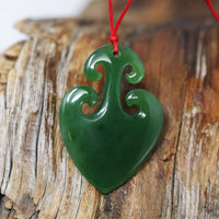 Baikalla Jewelry Baikalla™ "Lucky Jade Anchor" Green Jade Pendant Necklace
