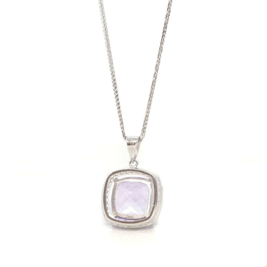 Baikalla Jewelry Silver Topaz Necklace Sterling Silver Natural Ametrine Luxury Pendant Necklace With CZ